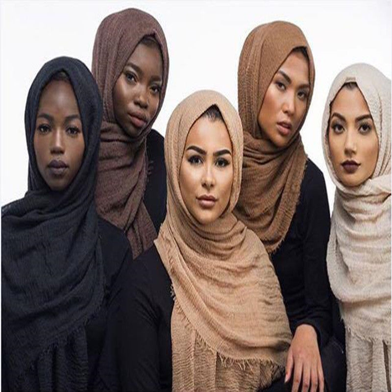 Foulard hijab en coton à bulles