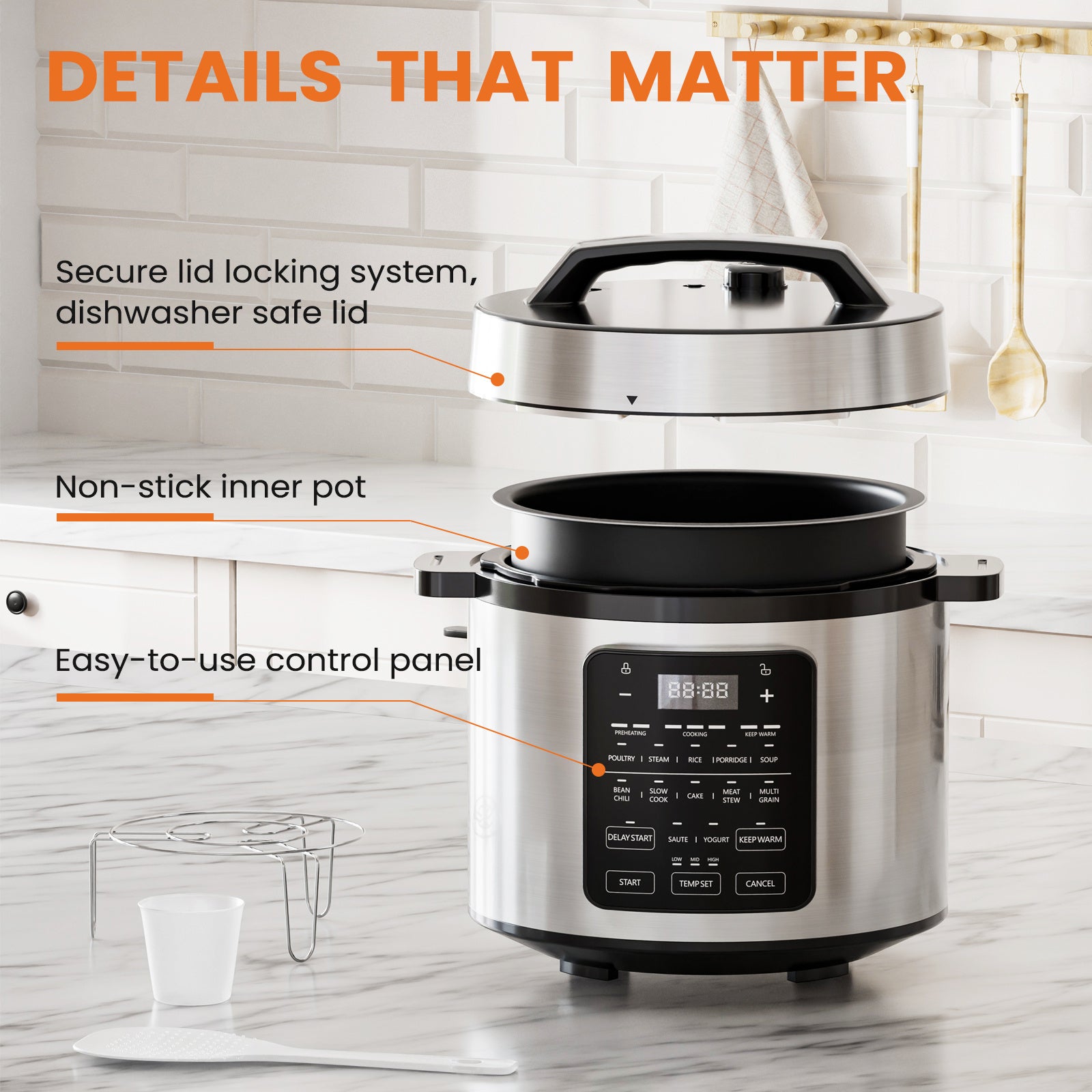 9-in-1 Electric Pressure Cooker Smart Pot