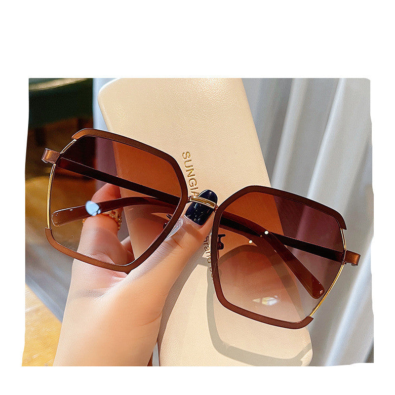 Ins Vintage Half-Frame Sunglasses