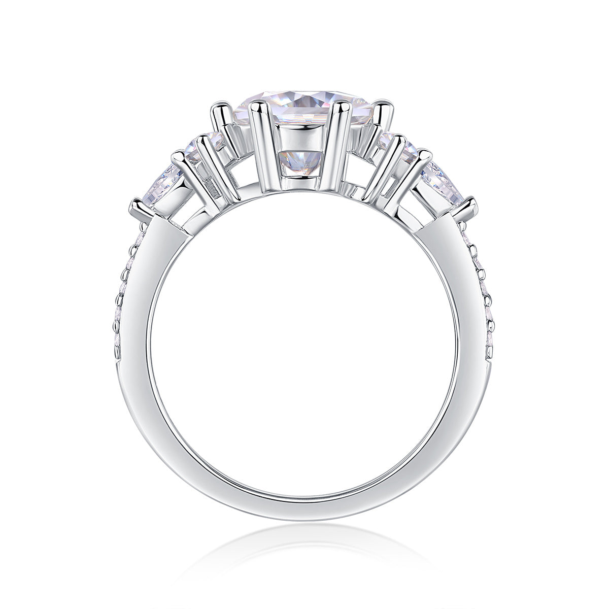 Luxury Moissanite Diamond Silver Ring