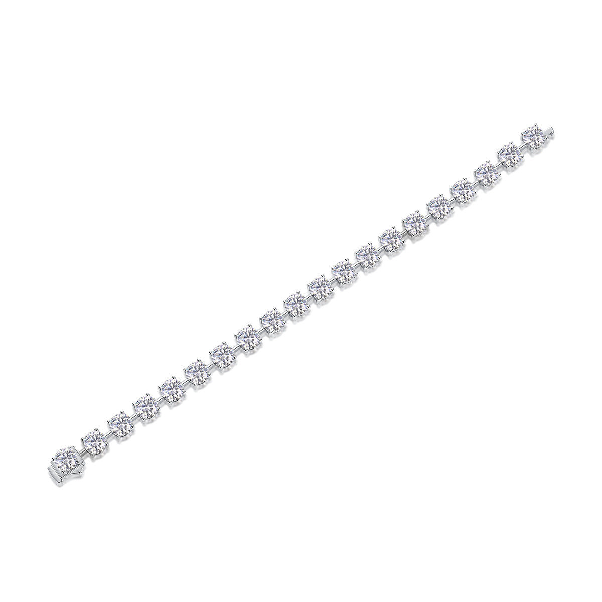 About Time Mossan Diamond Silver Bracelet
