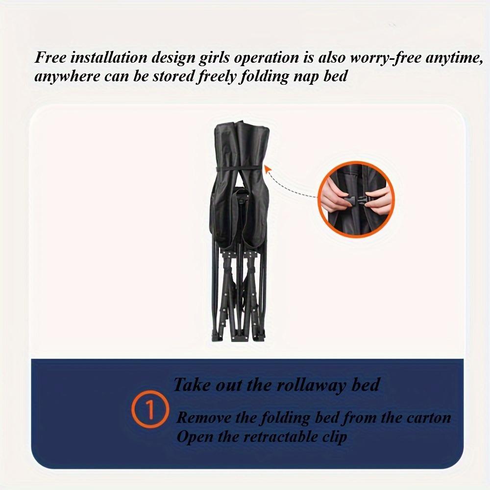 Black Heavy Duty Foldable Camp Cot