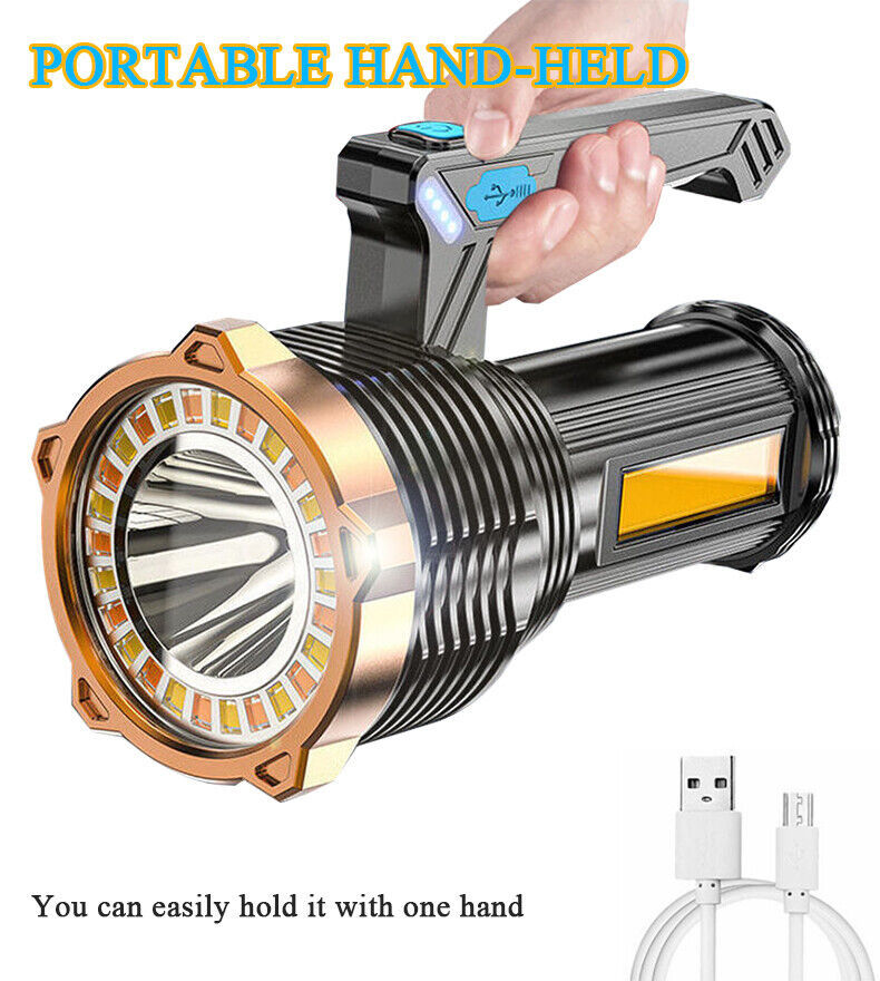 Rechargeable LED Flashlight, 8 Mode Searchlight