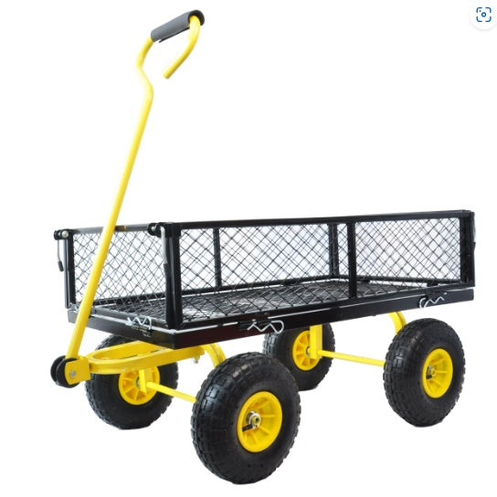 Carriage Steel Garden Cart w/ Swivel Handle