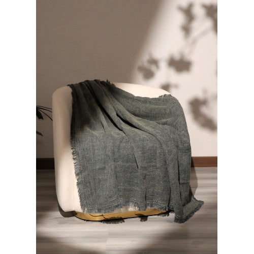 Stonewashed Linen Throw Blanket 52x68