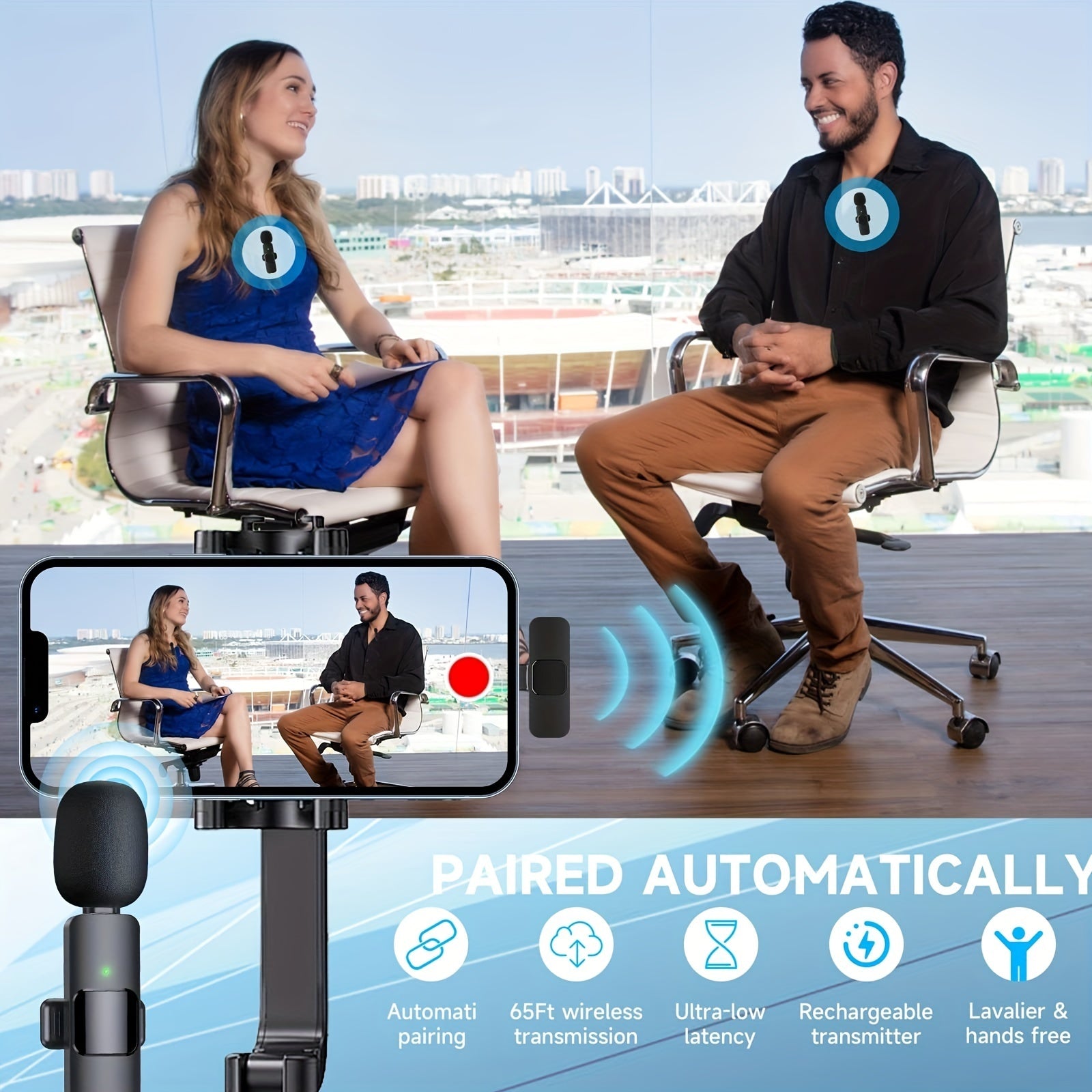 Wireless Lavalier Mic for iPhone & iPad