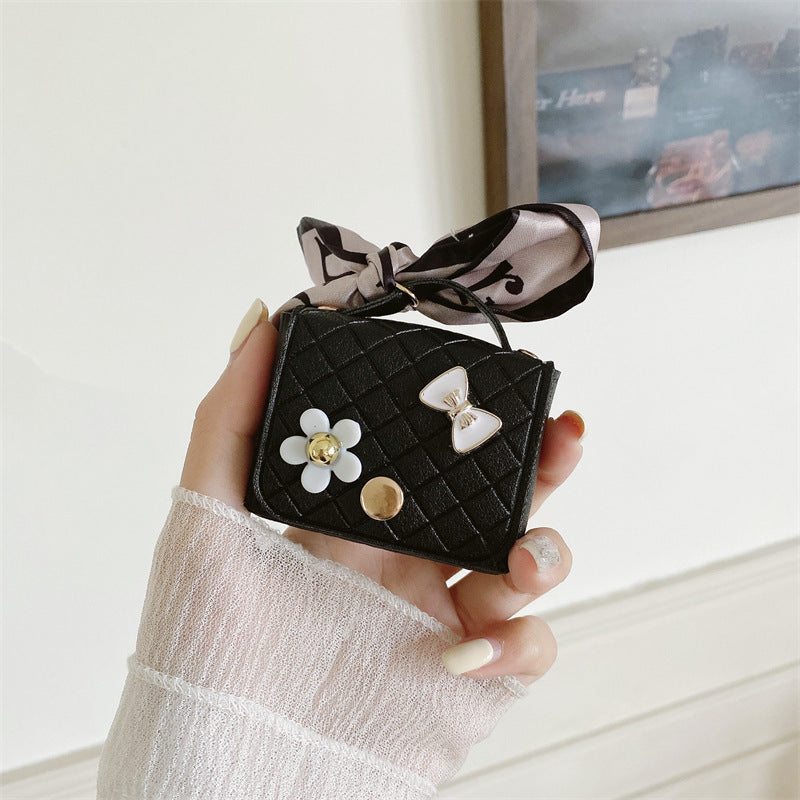 Korean Silk Scarf Earphone Pouch