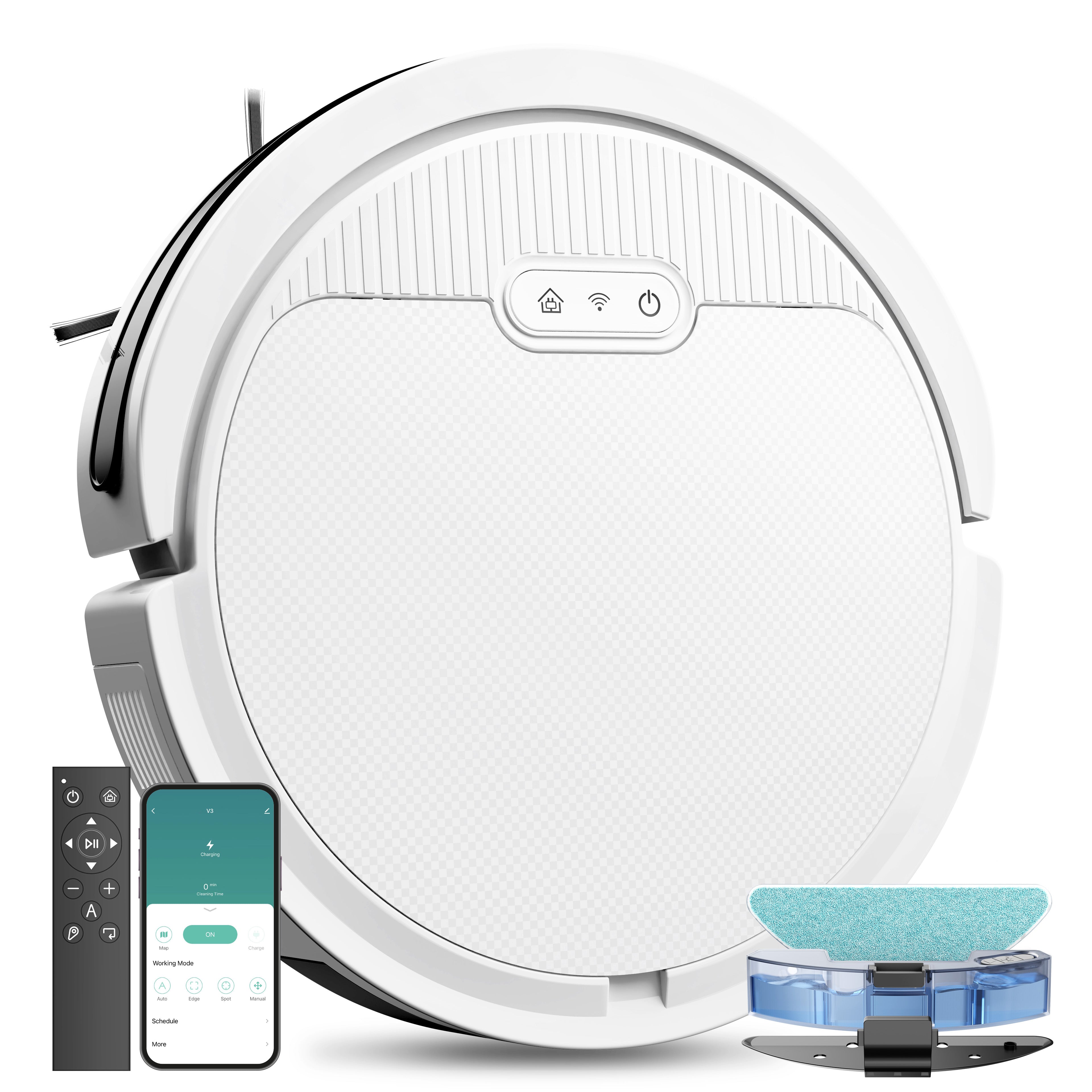 3-in-1 Robot Vacuum & Mop, 5000Pa Suction
