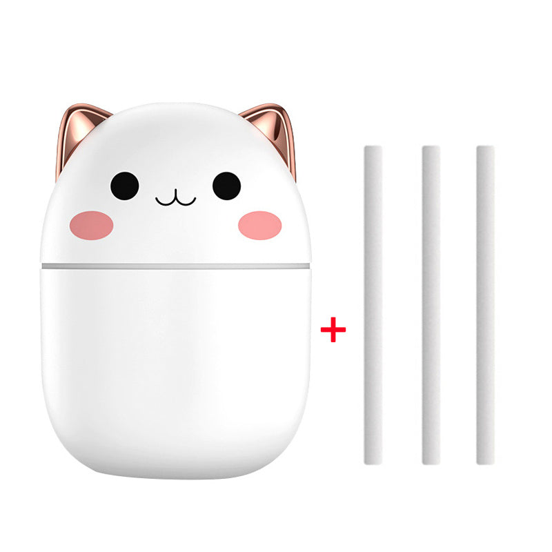 Cute Cat USB Air Humidifier with LED Mist