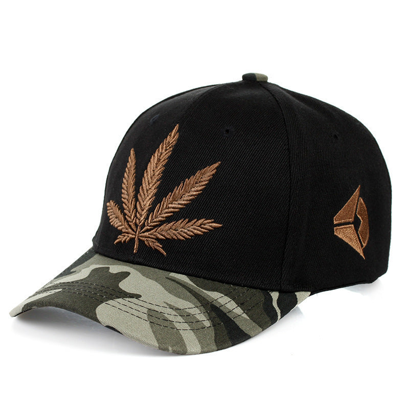 Green Maple & Hemp Leaf Baseball Cap