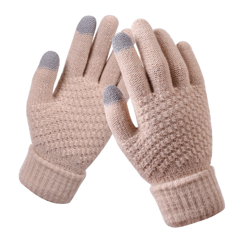 Couple de gants tricotés pour écran tactile