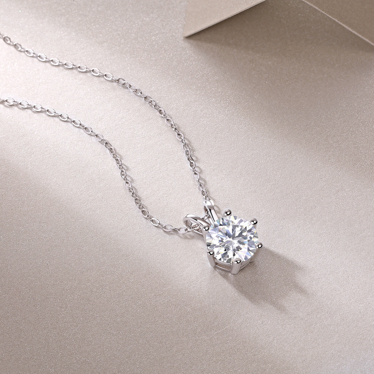 Romantic Moissanite Pendant Necklace Set