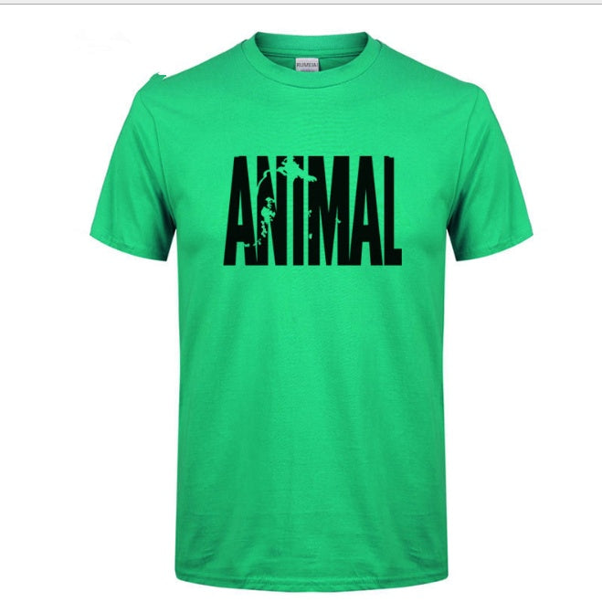 T-shirt de fitness d'été en coton imprimé pour homme