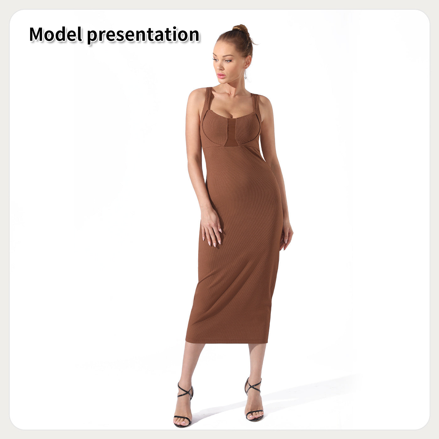 Robe classique en polyester pour femme