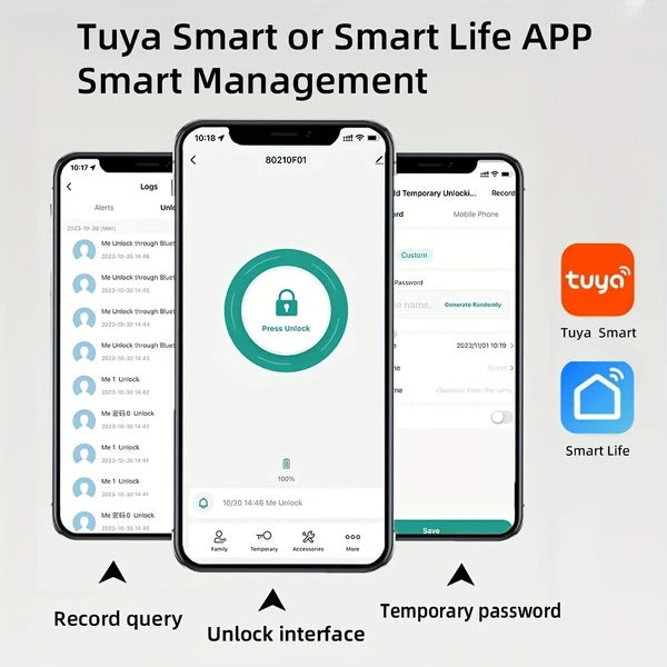Tuya Smart Door Lock with App & Key