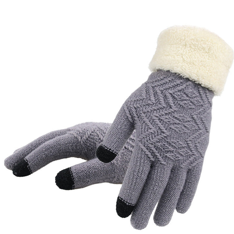 Gants d'hiver tricotés confortables