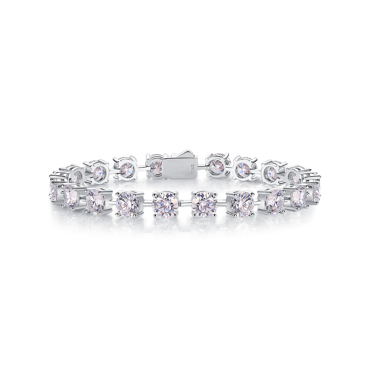 About Time Mossan Diamond Silver Bracelet