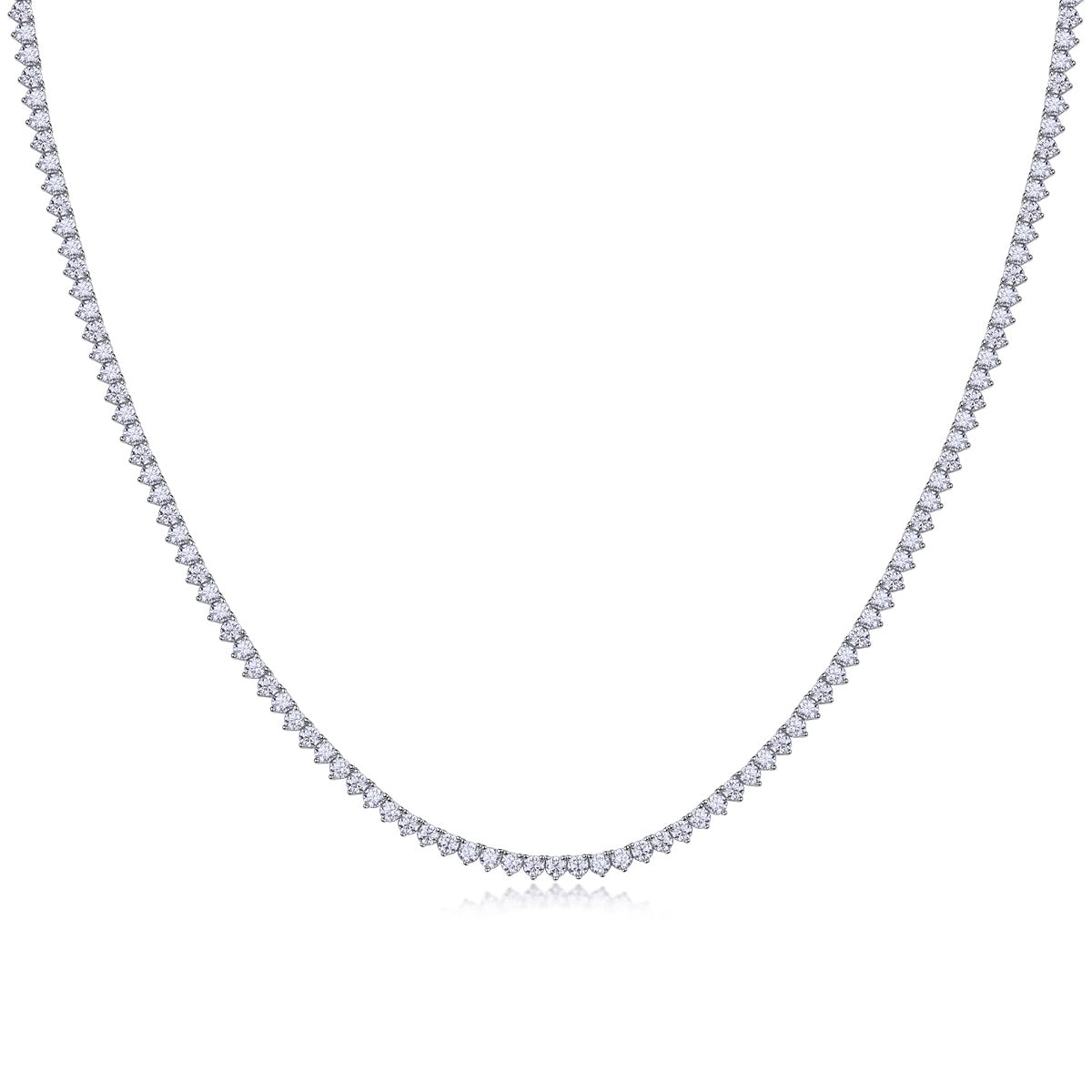 Solitude Moissanite Silver Necklace Set