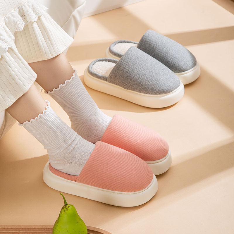Knitted Cotton Latex Home Slippers