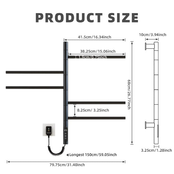 SIOYIE Electric Rotating Towel Warmer