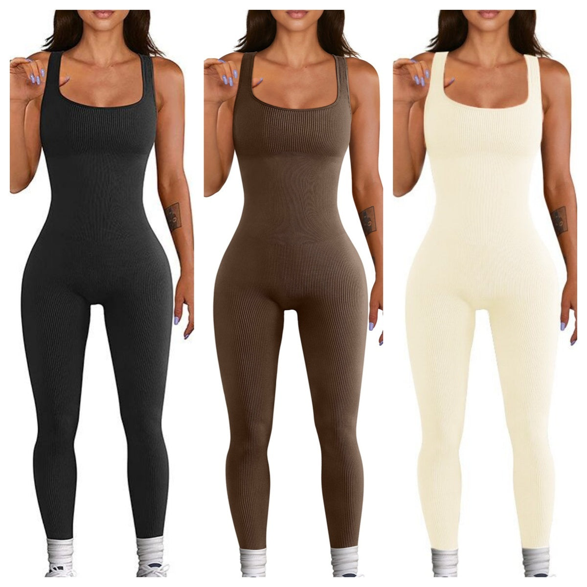 Débardeur et collants à bretelles pour femme