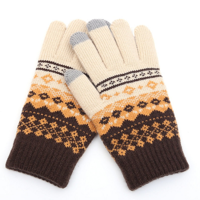 Couple de gants tricotés pour écran tactile