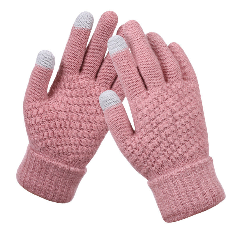 Couple de gants tricotés pour écran tactile