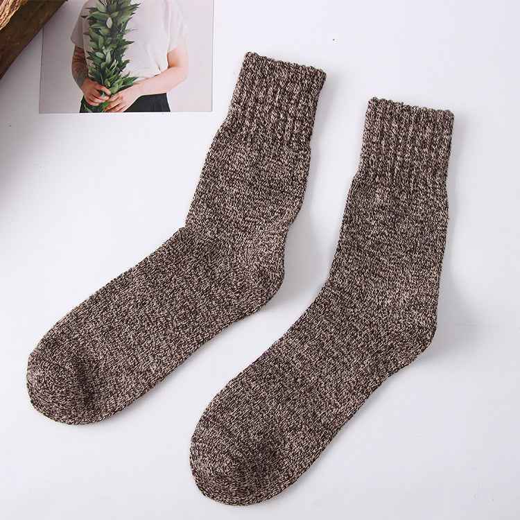 Chaussettes d'hiver confortables en laine pour hommes