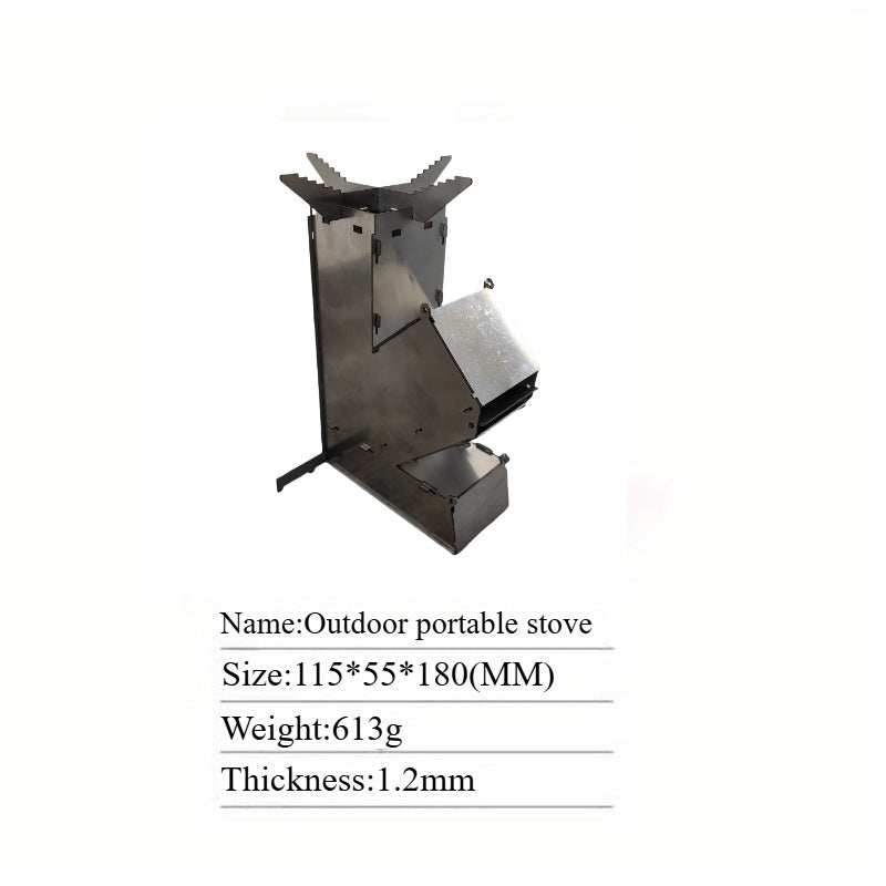 Portable Foldable Rocket Stove for Camping
