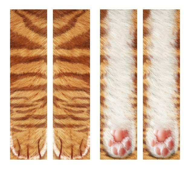 Chaussettes longues 3D motif pattes de chat – Unisexe et amusantes