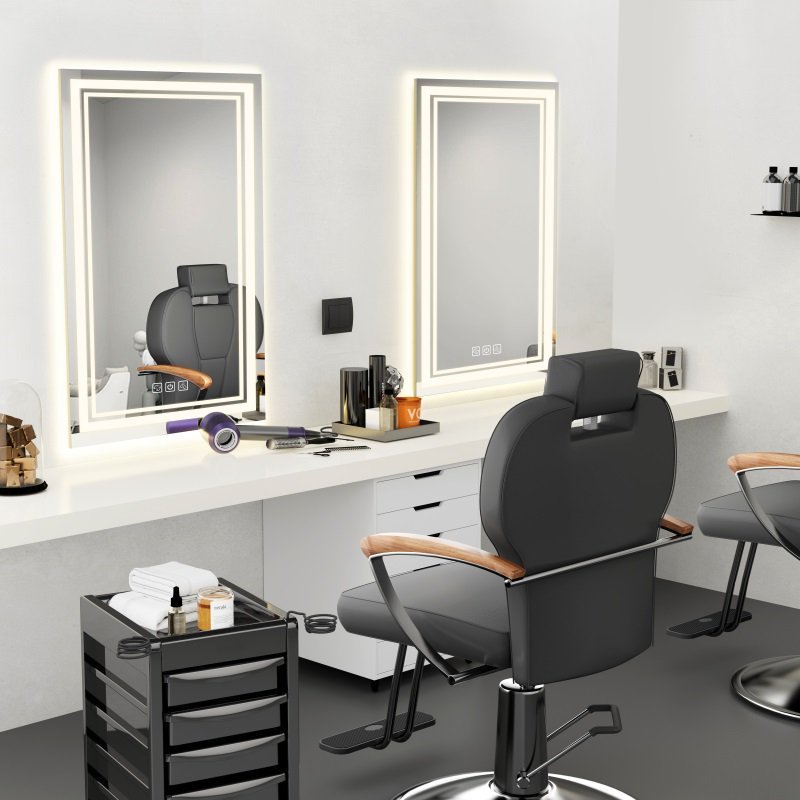 LED Bathroom Mirror with Defog & Dimming