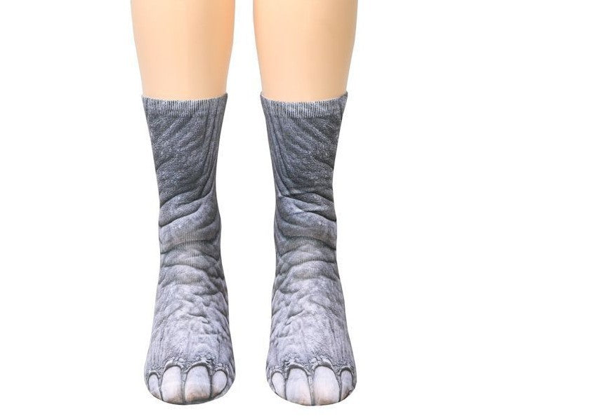 Chaussettes longues 3D motif pattes de chat – Unisexe et amusantes