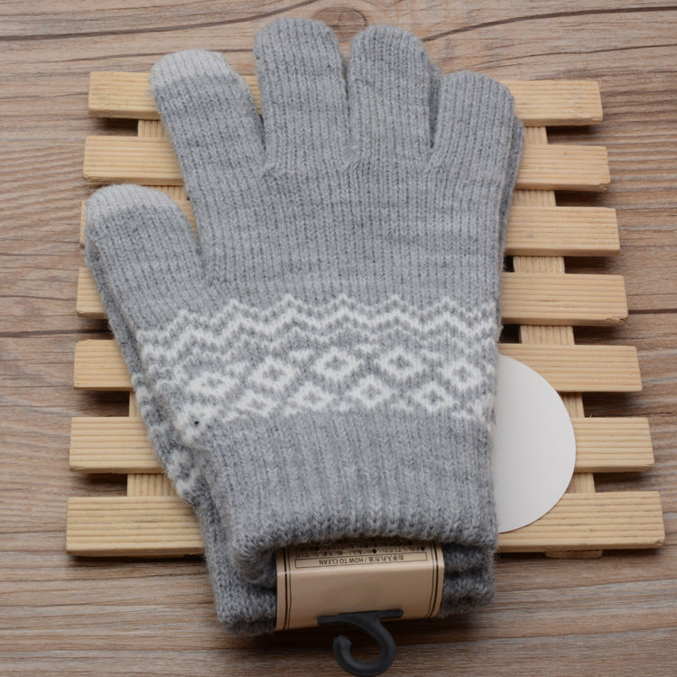 Couple de gants tricotés pour écran tactile