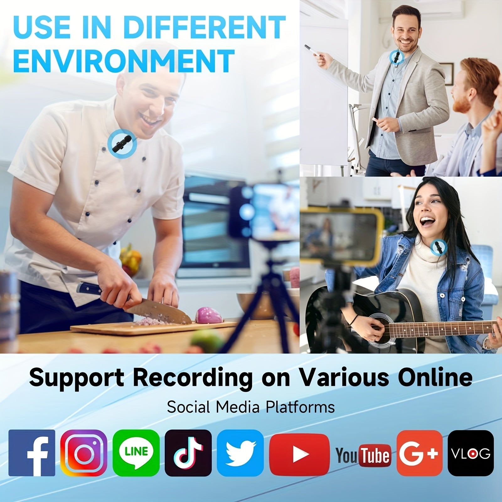 Wireless Lavalier Mic for iPhone & iPad