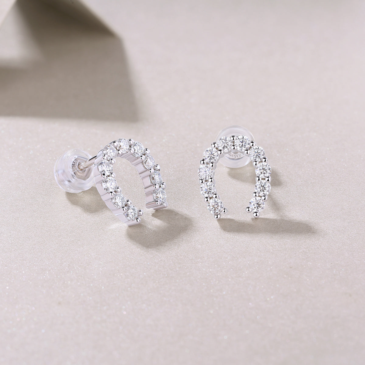 Keep Happiness Moissanite Stud Earrings