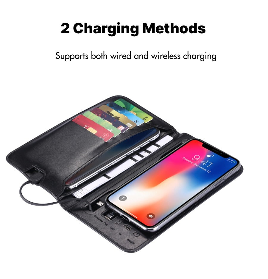 Charging Wallet with Built-In Power Bank