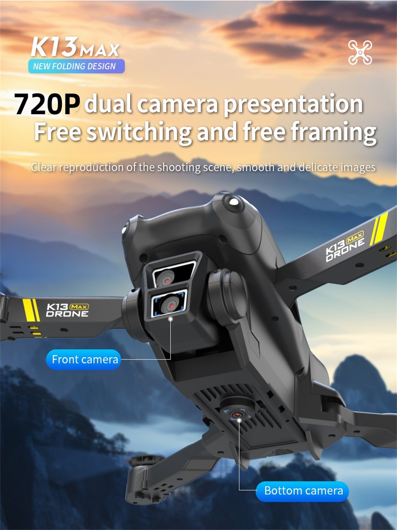 K13 Foldable Smart Camera Drone