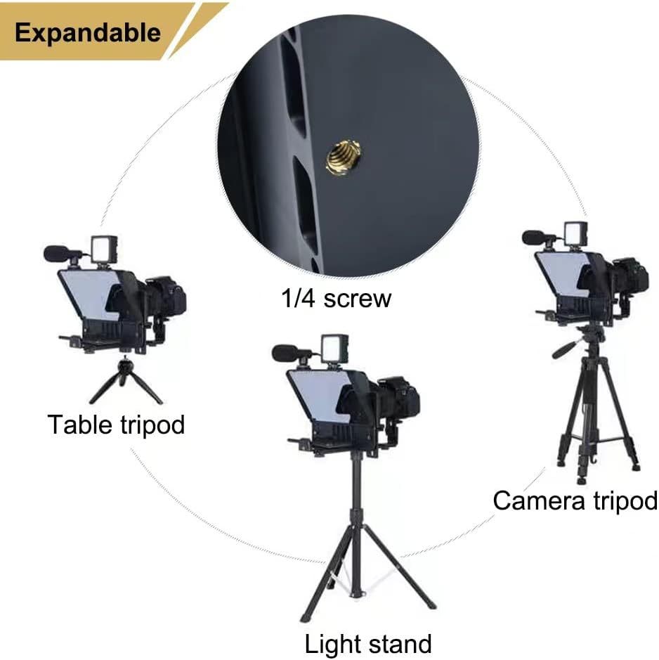 Portable Smartphone SLR Teleprompter Kit