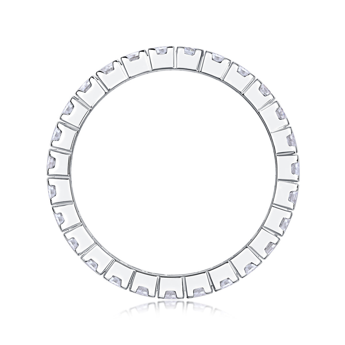 Multi-Row Moissanite Silver Ring Set