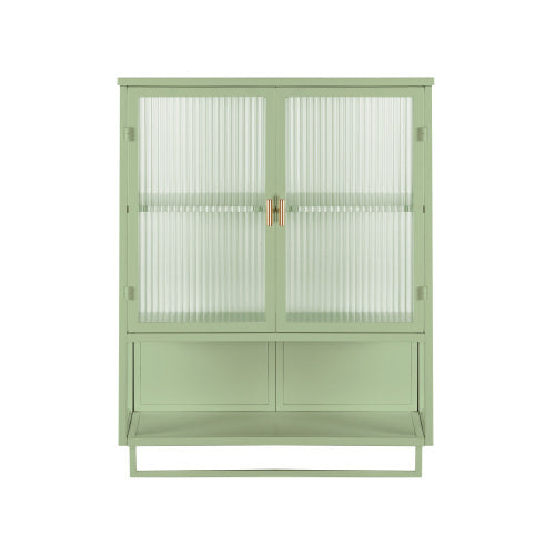 Modern Green Glass Door Wall Cabinet