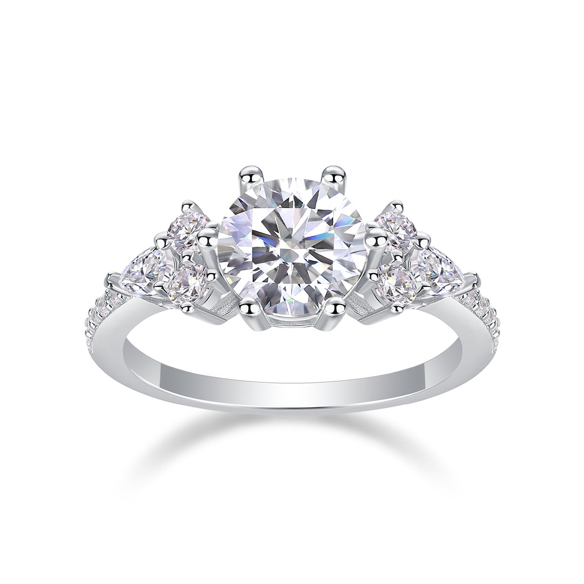 Luxury Moissanite Diamond Silver Ring