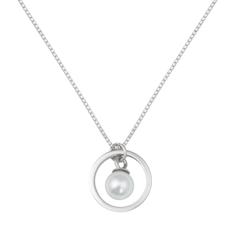 S925 Silver Pearl Clavicle Necklace