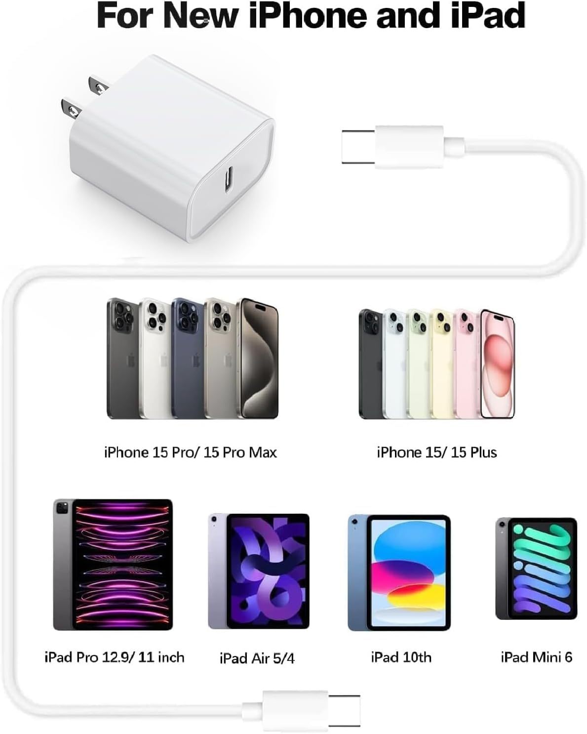 Cube Phone Charger 2-Pack with Cable