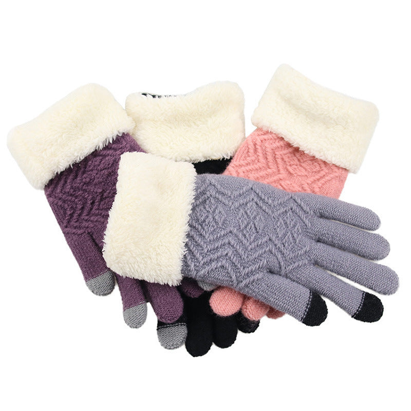 Gants d'hiver tricotés confortables