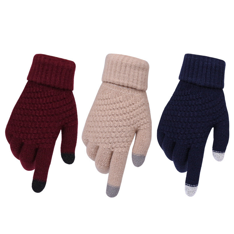 Couple de gants tricotés pour écran tactile