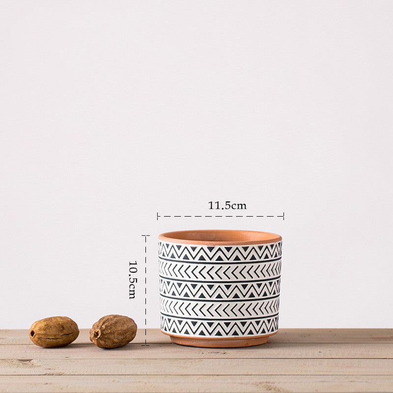 Ceramic Nordic Geometric Flower Pots