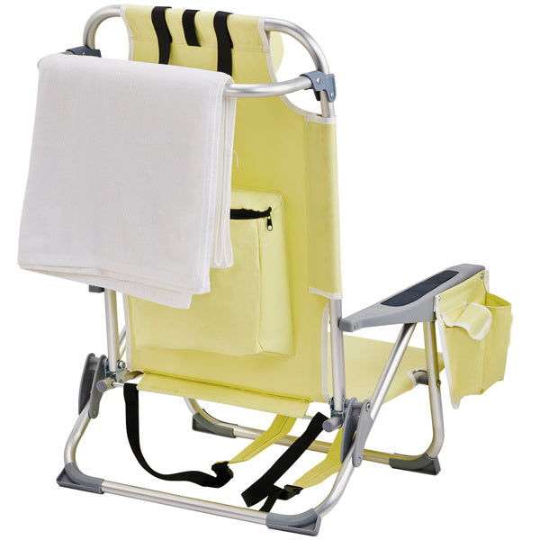 Yellow Aluminum Beach Chair