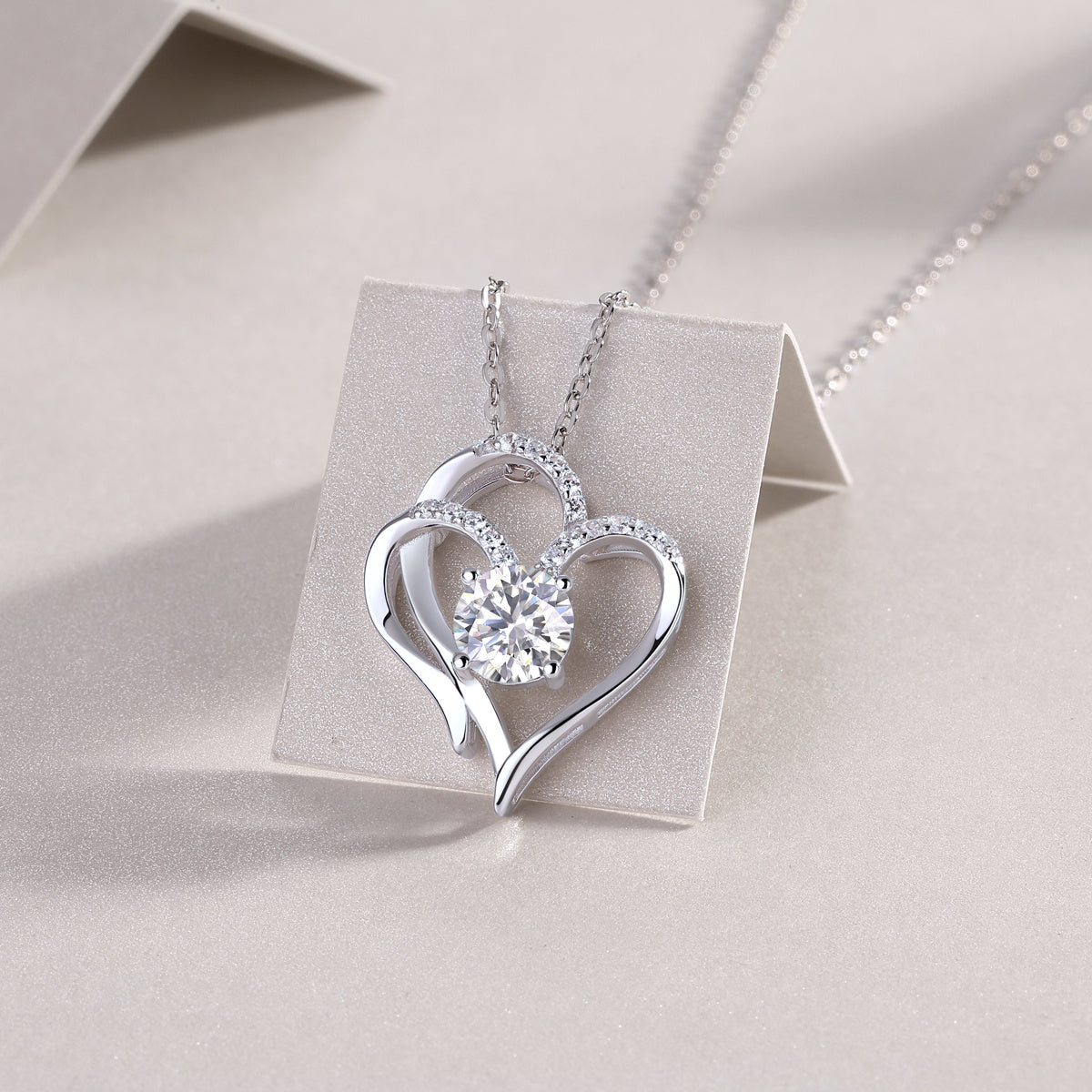 Heart to Heart Diamond Pendant Set