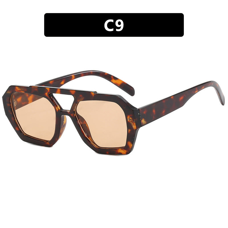 Leopard Big Frame Beach Sunglasses