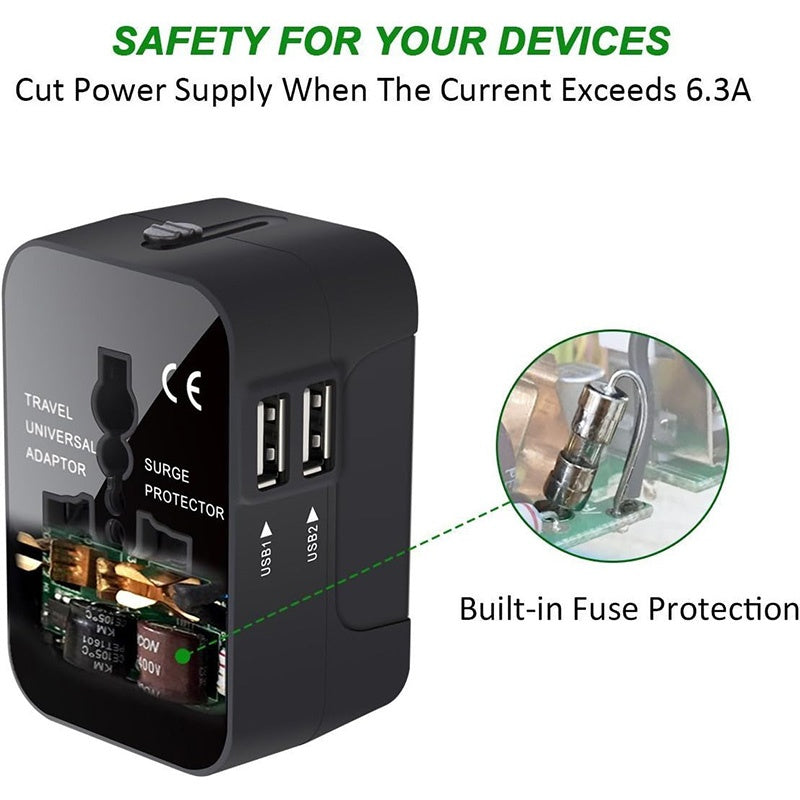 Universal Travel Adapter with USB-C